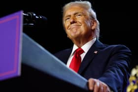 Donald Trump addresses supporters in Florida after his projected election win. 