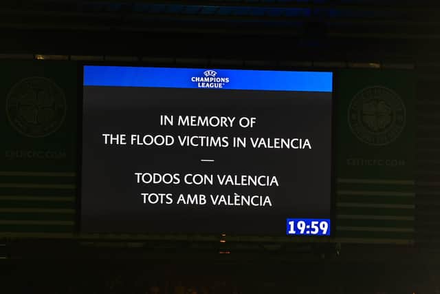There was a moment for the flood victims of Valencia.
