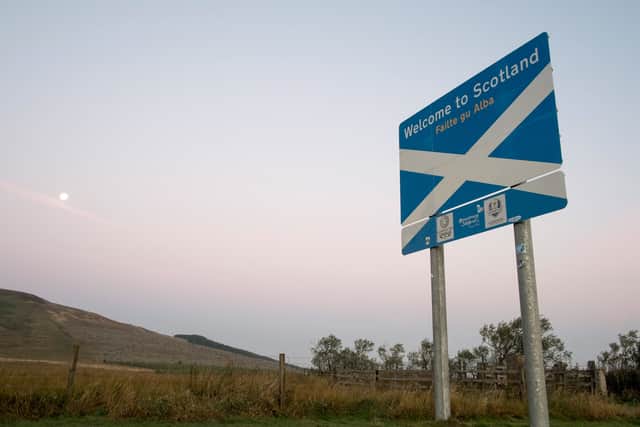 The border between Scotland and England.