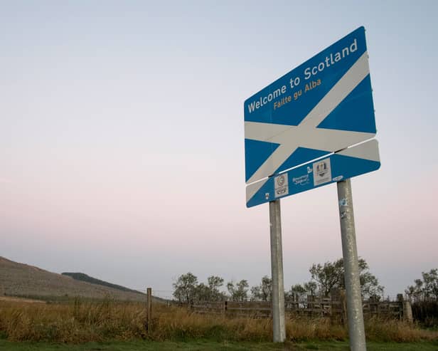 The border between Scotland and England.
