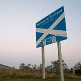 The border between Scotland and England.