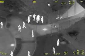 Aerial footage captured on Bonfire Night
