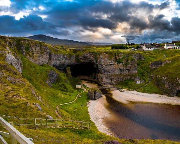 Smoo Cave, one of the landmarks on the North Coast 500.