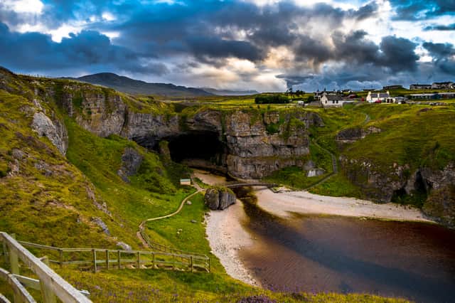 For those traversing the North Coast 500, Smoo Cave is a dramatic sea cave set within Sutherland's limestone cliffs.