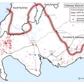 The rough outline of the proposed Galloway National Park