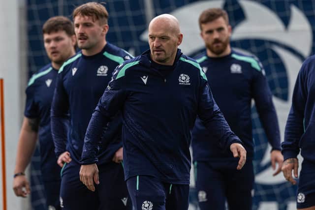 Scotland head coach Gregor Townsend, pictured during a training session this week, has named his matchday 23 for the autumn Test against South Africa at Murrayfield. (Photo by Craig Williamson / SNS Group)