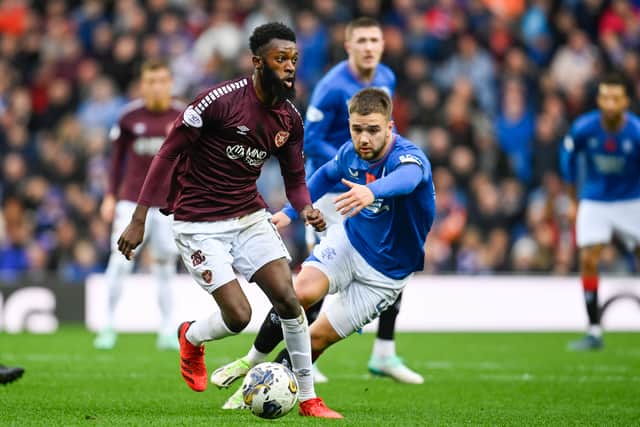 Rangers are up next for Baningime and Hearts.