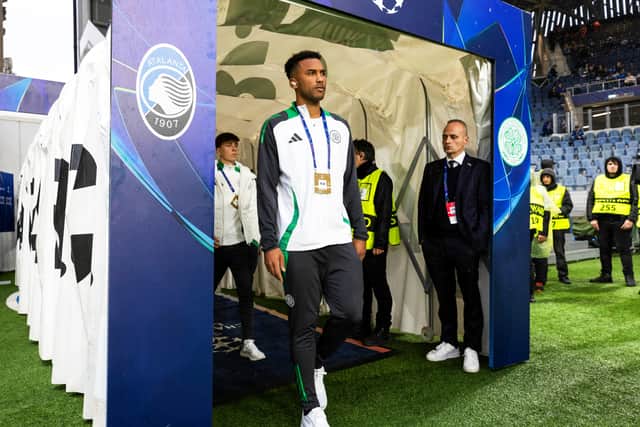 Auston Trusty takes in the atmosphere before Celtic's game against Atalanta last month. Cr: SNS Group.