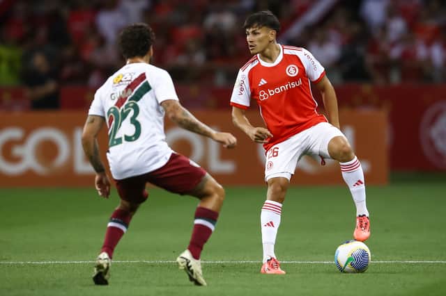Celtic loan player Alexandro Bernabei in action for Internacional in a 2-0 win over Fluminense at Beira-Rio Stadium on November 8, 2024. (Photo by Pedro H. Tesch/Getty Images)