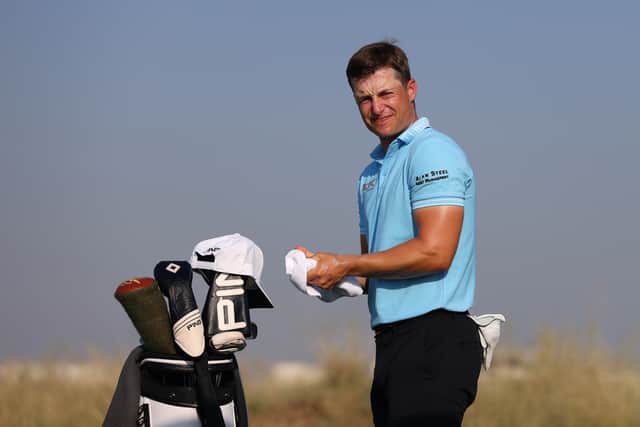 Calum Hill pictured during the third round of Abu Dhabi HSBC Championship at Yas Links