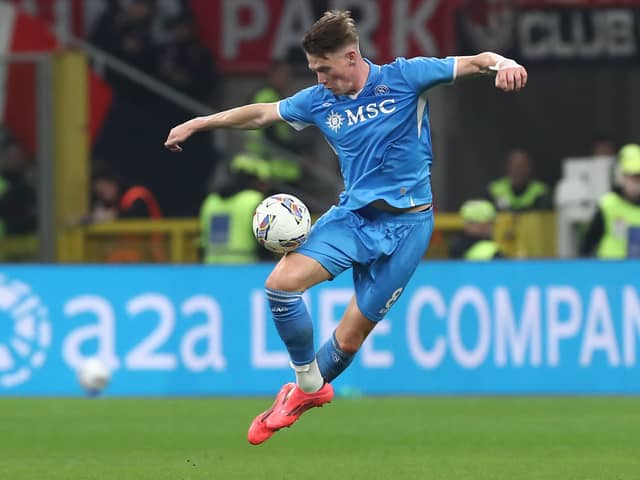 Scotland midfielder Scott McTominay in action for Napoli during the 2-0 win over AC Milan at the San Siro on October 29, 2024. (Photo by Marco Luzzani/Getty Images)
