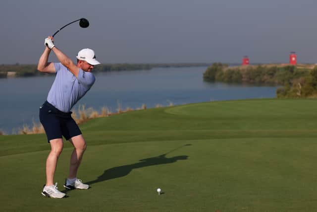 Connor Syme in action during the Abu Dhabi HSBC Championship at Yas Links