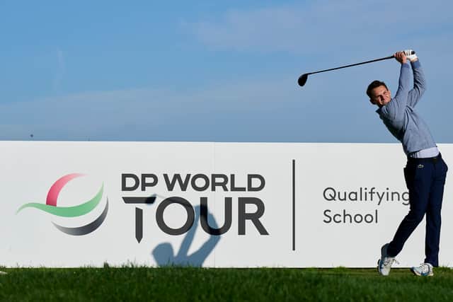 Ryan Lumsden in action during the DP World Tour Qualifying School Final Stage at Infinitum Golf in Tarragona, Spain.