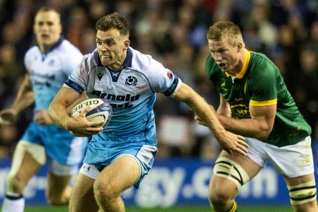 Scotland's Ben White had a try chalked off against South Africa.
