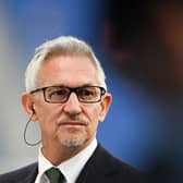 Gary Linker is seen presenting for LaLigaTV prior to the LaLiga Santander match between RCD Espanyol and FC Barcelona at RCDE Stadium on in May 2023. Picture: David Ramos/Getty Images