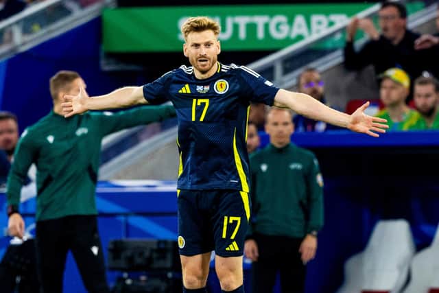 Stuart Armstrong pictured in action for Scotland during Euro 2024. (Photo by Craig Williamson / SNS Group)