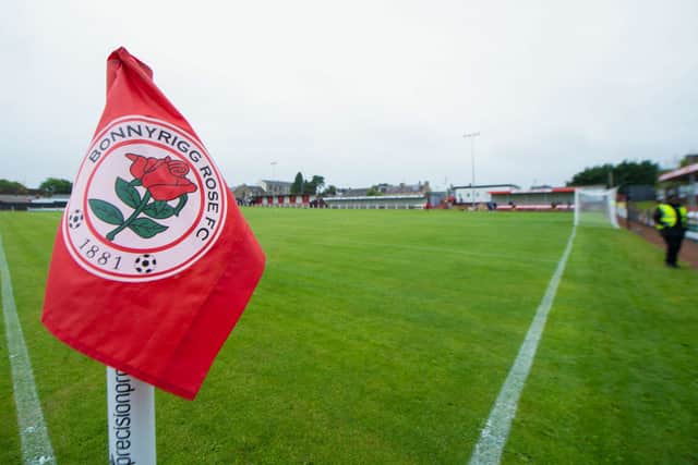Bonnyrigg Rose have been deducted six points by the SPFL due to a sloping pitch as New Dundas Park. (Photo by Sammy Turner / SNS Group)
