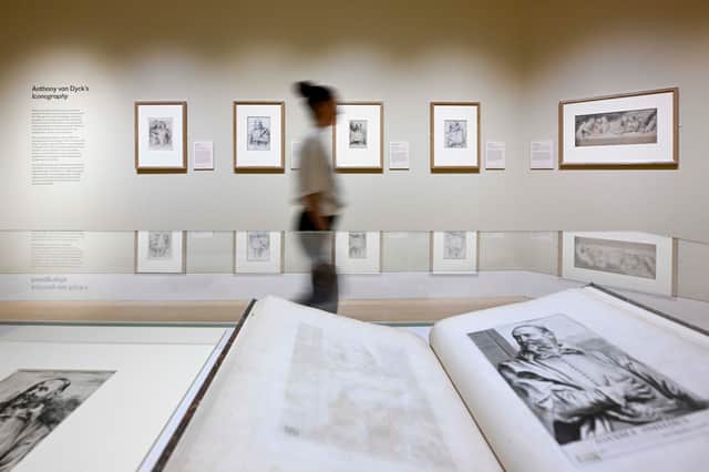 Installation view of Dürer to Van Dyck: Drawings from Chatsworth House
