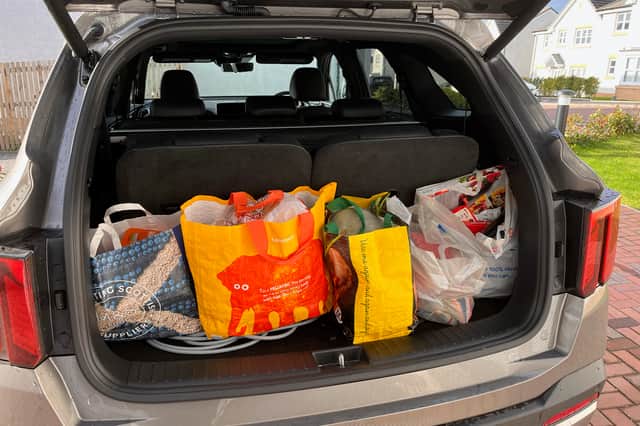 Even with all the seats in action there's enough space in the boot for a reasonable weekly shop.