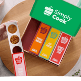 The packs arrive in the post and you just top them up with the fresh ingredients