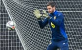 Craig Gordon during a Scotland training session this week.