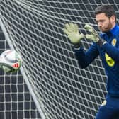 Craig Gordon during a Scotland training session this week.