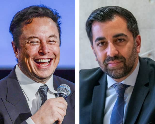 Elon Musk and Humza Yousaf