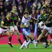 Tom Jordan in the thick of the action for Scotland against South Africa in the Autumn Nations Series.