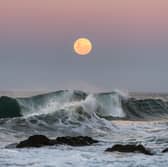 The supermoon, called Beaver Moon, rises in the UK at around 3.30pm GMT.