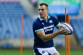 Stafford McDowall during the Scotland team run at Scottish Gas Murrayfield.