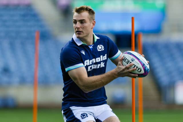 Stafford McDowall during the Scotland team run at Scottish Gas Murrayfield.