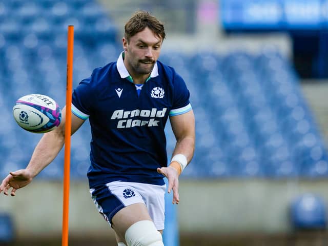 Ben Muncaster during the Scotland team run at Scottish Gas Murrayfield.