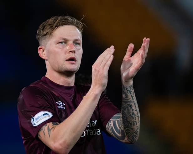 Hearts defender Frankie Kent is looking forward to three big games in eight days after the international break. (Photo by Sammy Turner / SNS Group)