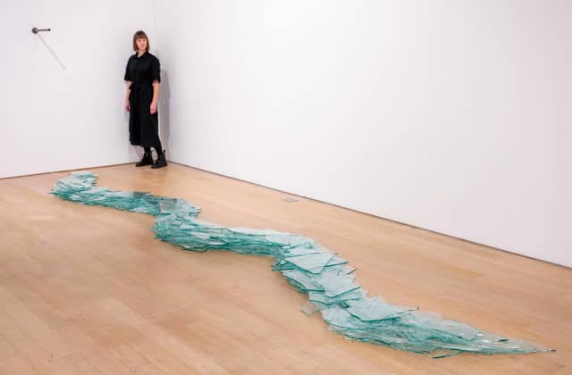 Installation view of Barry Le Va: In a State of Flux at the Fruitmarket Gallery in Edinburgh