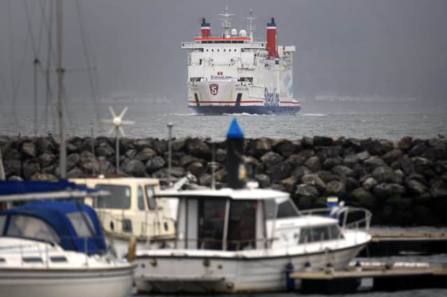 A ferry arrives at the Stena Line port in Stranraer. Inga Maria Hauser was last seen alive on a ferry travelling from Stranraer to Larne in Northern Ireland.