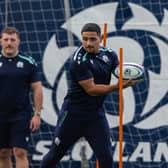 Mosese Tuipulotu during a Scotland training session at Oriam. (Photo by Craig Williamson / SNS Group)