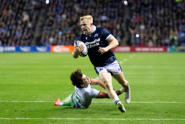 Scotland's Arron Reed in action during win over Portugal at Murrayfield. (Photo by Paul Devlin / SNS Group)