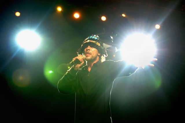 Lead singer, Jay Kay of the British pop group Jamiroquai in 2002.
