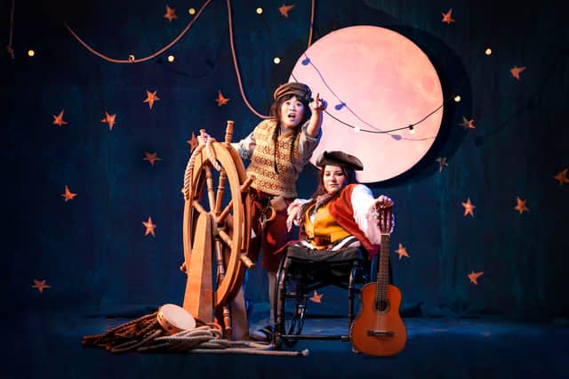 Jade Chan played Jim and Amy Conachan played Lean Jean Silver in the recent production of Treasure Island at the Royal Lyceum Theatre, in Edinburgh.