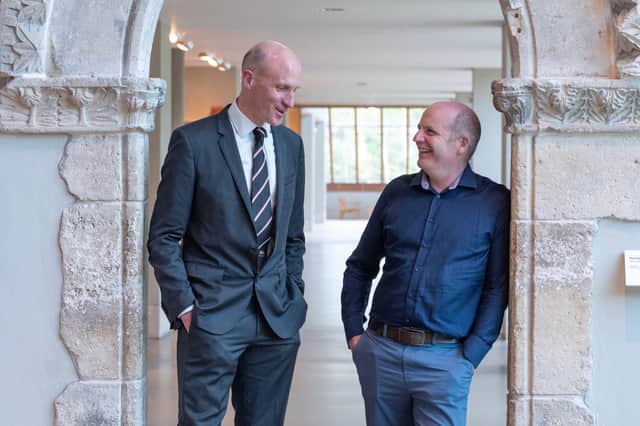 Glenn Campbell from the BBC (right) is doing well
