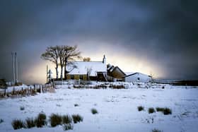 Snow and ice near Balmedie in Aberdeenshire. Picture: Jane Barlow/PA Wire