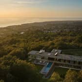 The five-bedroomed house has incredible views out to North Wales