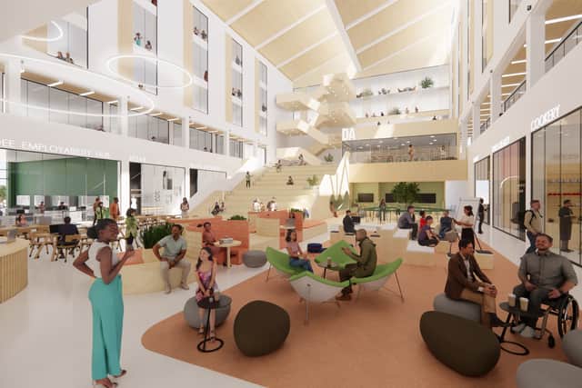 Interior of proposed new Dundee and Angus College building