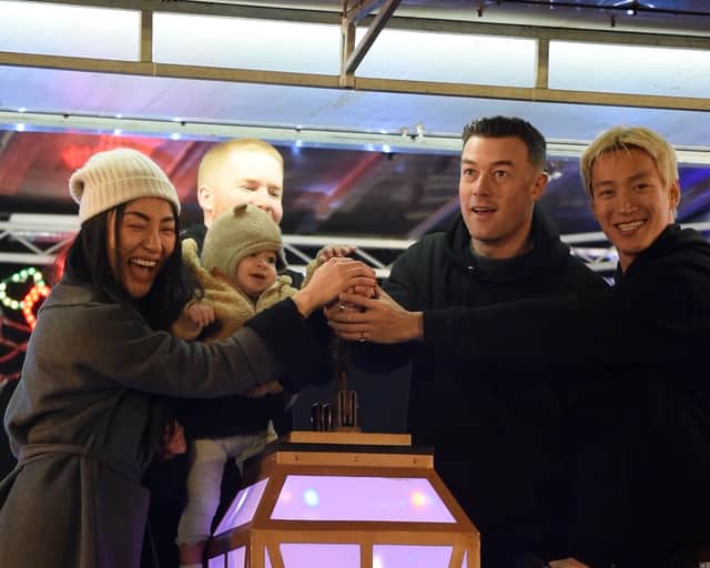Nancy Xu, Kai Widdrington, Neil Jones and Carlos Gu at Christmas By The Sea