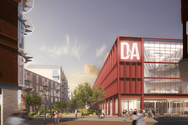 Exterior of proposed new Dundee and Angus College building 