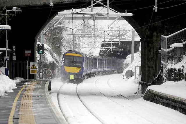 ScotRail trains will need to be cancelled due to the fallen tree. Picture: Michael Gillen