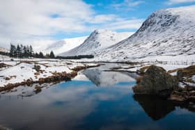Wintery scene in Scotland