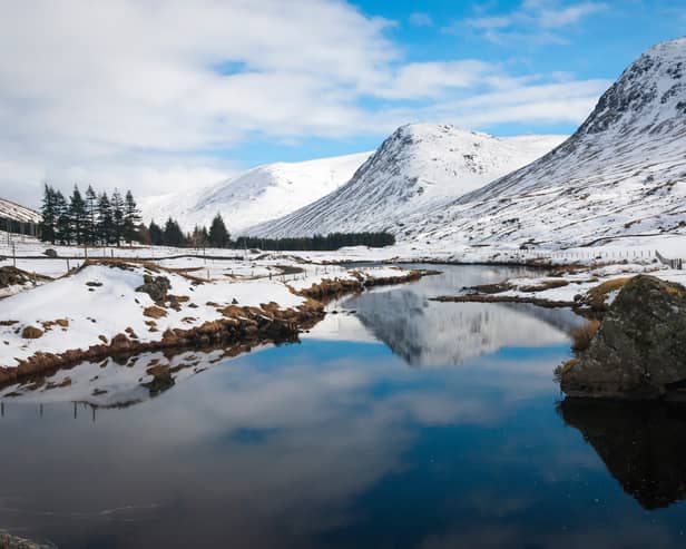 Wintery scene in Scotland