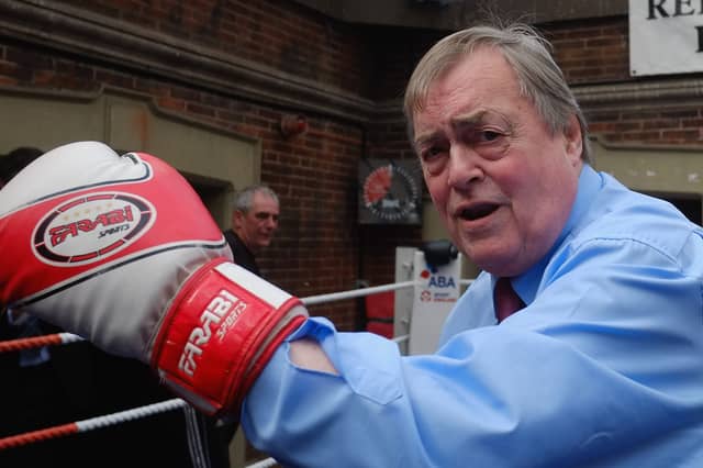 John Prescott campaigns for Labour ahead of the 2015 general election at an amateur boxing club in Redcar (Picture: Ian Forsyth)