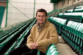 Tony Mowbray during his days as head coach of Hibs. Cr: SNS Group.